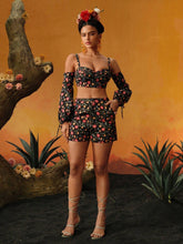 Designer RAUL OROZCO Allover Floral Print Slant Pocket Shorts For Summer